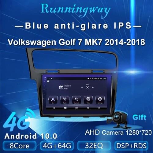 Runningway Android 10.0 5G Car DVD For Volkswagen VW Golf 7 VII 2014-2018 4G+64G Car Radio Multimedia Player Navigation GPS