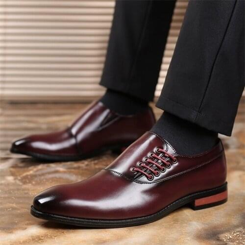Business Mens Basic Flat Fiber Leather Gentle Wedding Dress Shoes Brand Formal Wearing British Big Size 48 Mens Loafers Shoes