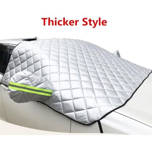 Thickened Car Windshield Cover Oxford Material Flame Retardant Fire Sun Snow Frost Windmill Clothing Winter Send 2 Free Gifts