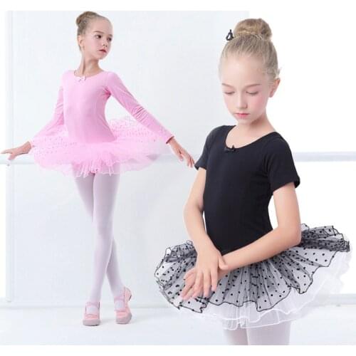 Girl Ballerina Girls Dance Leotards Ballet Dress Bodysuit Kids Ballerina Tutu Leotard Blue Black Colors Good Style