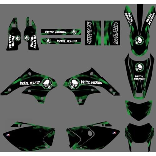 0452 Motorcycle Dark green TEAM GRAPHICS & BACKGROUNDS DECALS STICKERS Kits For Kawasaki KLX450 2008 2009 2010 2011 2012 KLX 450