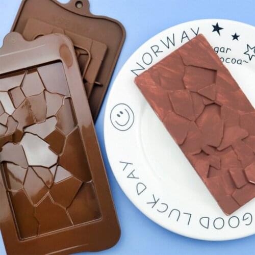1pcs Silicone Chocolate Mould Waffle Love Fragments Shapes Baking Mold Household Chocolate Jelly And Candy Decor DIY Mold