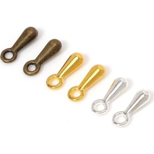 100pcs Ending Droplets 7x2.5mm End Beads Chain End Connector for DIY Jewelry Making Components Extension End Charm Wholesale