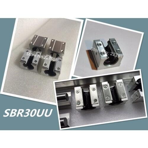 2pcs SBR30UU 30mm aluminum block 30mm Linear motion ball bearing slide block match use SBR30 30mm linear guide rail