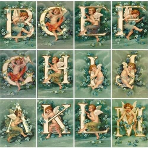 Diamond Embroidery Cartoon Alphabet Full Square Rhinestone Diamond Painting Cross Stitch Mosaic Picture