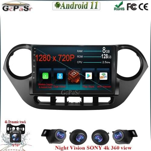 6G+128G Android 11 For Hyundai Grand I10 2013-2016 LHD 2 Din Radio With Carplay DSP GPS Navigation IPS Screen 1080P BT WIFI