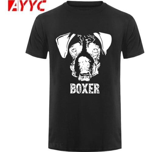 AYYC T-Shirt Tshirt Boxer Dog T Shirt Boxer Dog Dad T-Shirt Printed Casual Tee Shirt Mens Cute Cotton Short Sleeves Tshirt