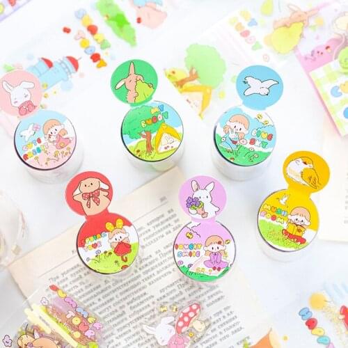 10pcs/1lot Decorative Adhesive tapes Mushroom Forest Series Series Scrapbooking DIY Paper Scrapbooking Stickers 3m