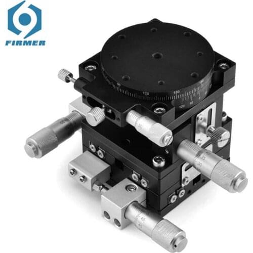 LT60-LM XYZR 4 Axis Trimming Platform Manual Linear Stage Bearing Tuning Sliding Table For Precision Movement Light Weight