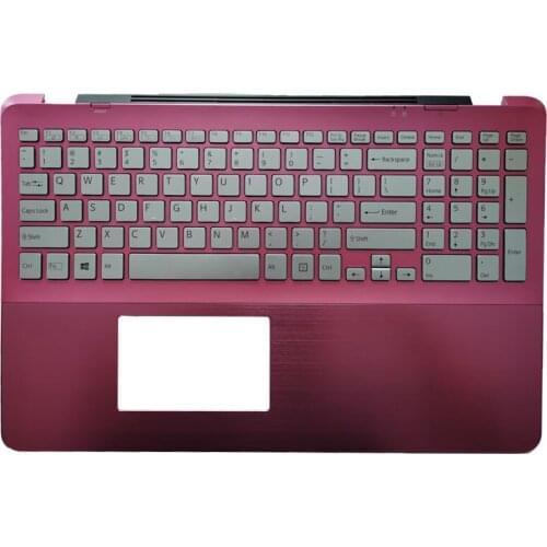 NWE US laptop Keyboard for SONY Vaio SVF15A SVF15A1C5E US keyboard with pink palmrest cover 5JGD6PHN090