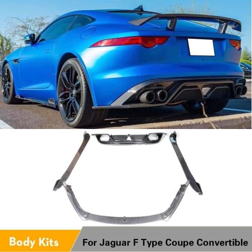Carbon Fiber Body Kits Front Bumper Lip Rear Bumper Diffuser Side Skirts for Jaguar F Type Coupe Convertible 2-Door 2015 - 2017