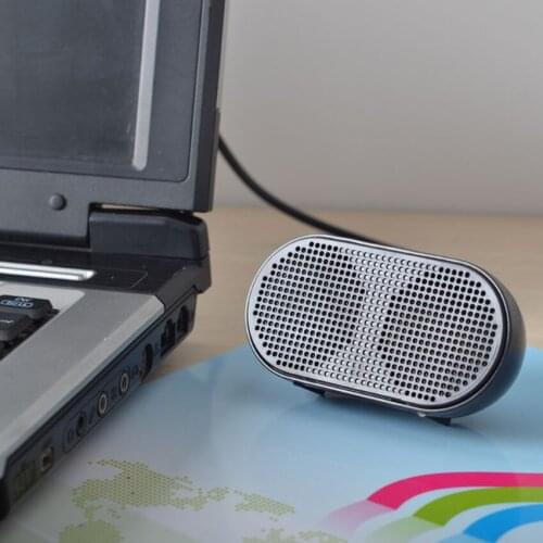 Computer Speaker, USB Powered Speaker for Desktop, Windows PC, Laptop, Portable Mini Sound Bar Stereo Multimedia Speaker, Black