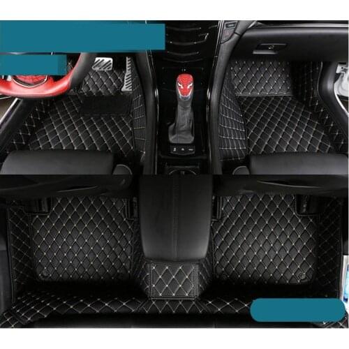 Leather car floor mats for cadillac ats 2012 2013 2014 2015 2016 2017 2018 2019 lips