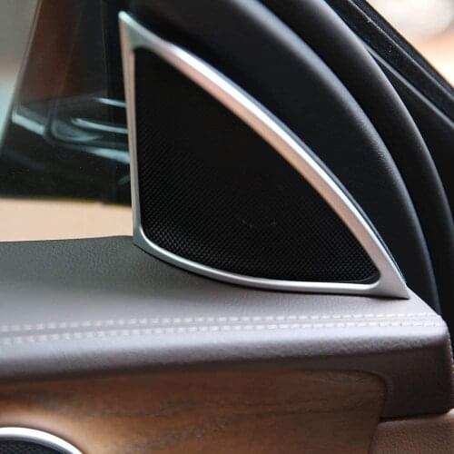 ABS Plastic Tweeters Speaker Cover Trim Car Accessories For Mercedes Benz MB E Class W213 E200l E300l 2016-2018 Matt Silver