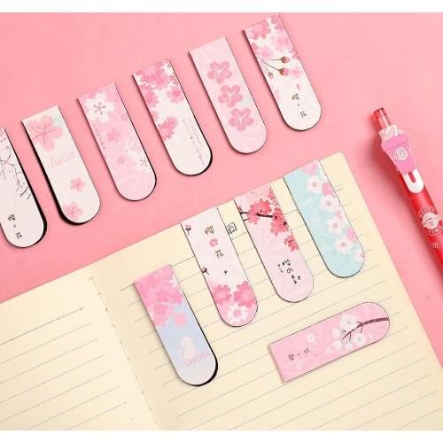 JIANWU 6pcs/set Cute Cartoon magnet bookmark life fresh bookmark creative magnetic Bookmarks For Books kawaii School supplies