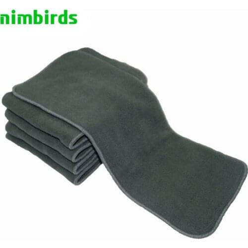 Reusable Adult Cloth Diaper Nappy Liners Insert Super Absorbent Bamboo Charcoal Washable Changing Pad Cloth Diaper Inserts