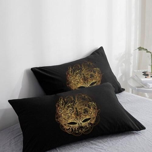 Custom Pillow Case Pillowcase 50x70 50x75 50x80 70x70 Decorative Pillow Cover Mark on Black Bedding Drop Shipping