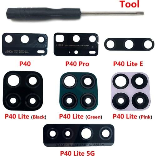 New For Huawei Honor 9i 10 20 30 / Mate 10 lite Back Rear Camera Glass Lens with Sticker For Huawei P20 P30 Lite P40 Pro