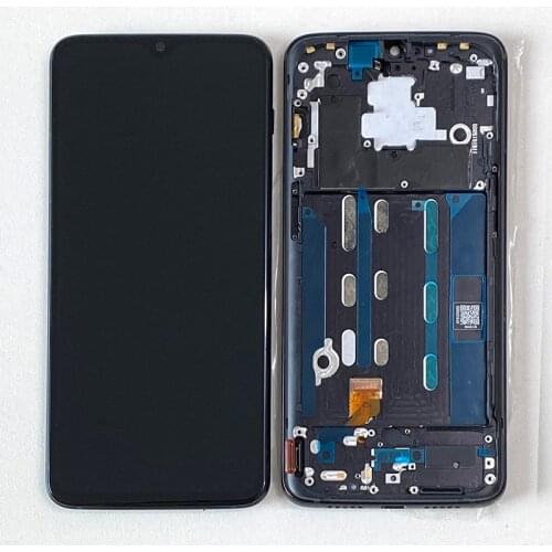 6.41"Original Super Amoled M&Sen For OnePlus 6T One Plus 6T LCD Display Screen With Frame+Touch Panel Digitizer For With Frame