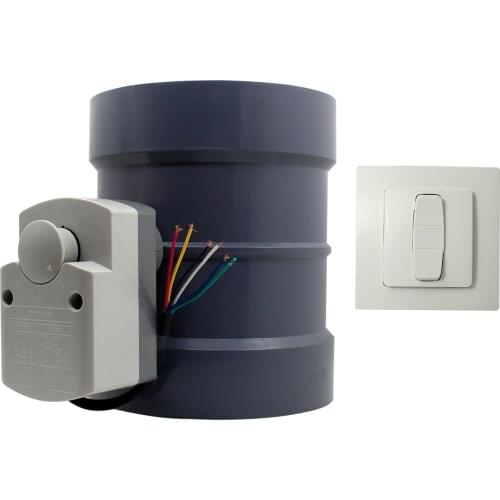 PVC Electric Air Duct Value 110-310 Mm Diam Air Damper Valve Motorized Pipe Valve with 220V Actuator with switch