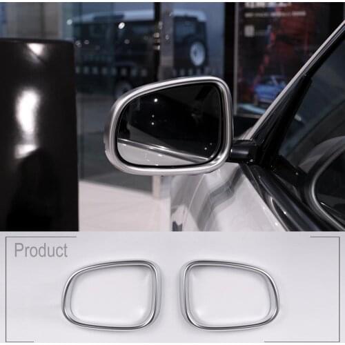 2pcs ABS Chrome Exterior Side RearView Mirror Frame Cover Trim for Jaguar XE XEL XF XFL XJ XJL 2010-2019