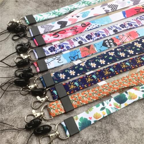 Flower Neck Strap Lanyard For Keys Phone Accessories For Mobile Phones Lanyards Keychain Strap Smartphones Keychain For Phone
