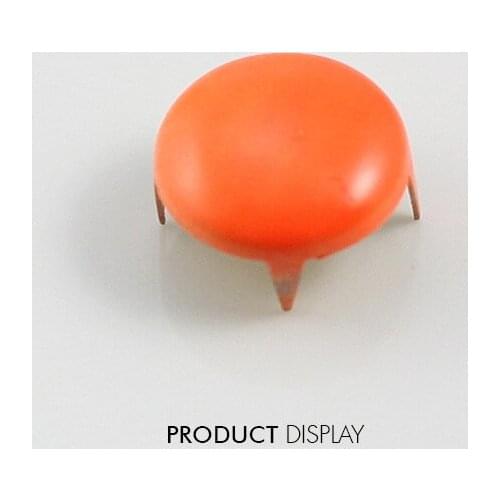 Craft Metal Candy Orange 4 Studs Prong Cone Spike Spot Tack Nailhead Rivets 9mm Garment Cloth Bag Sewing Supplies 1000pc/K214