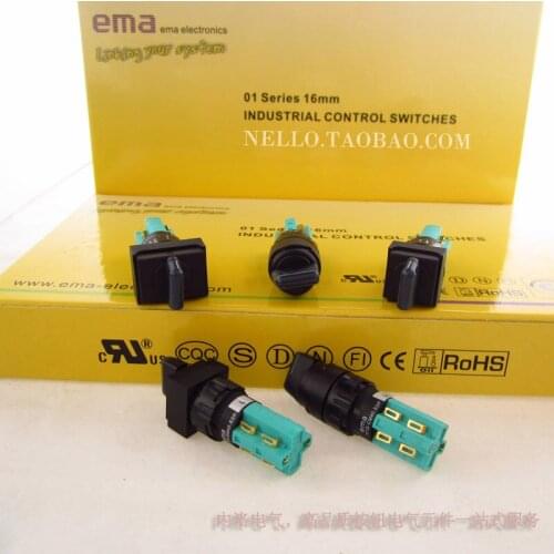[ SA ]Imports EMA16mm selector switch 01S-R/C/SM/A40.S2P knob 2 self-resetting / self-locking 2a2b--10PCS/LOT