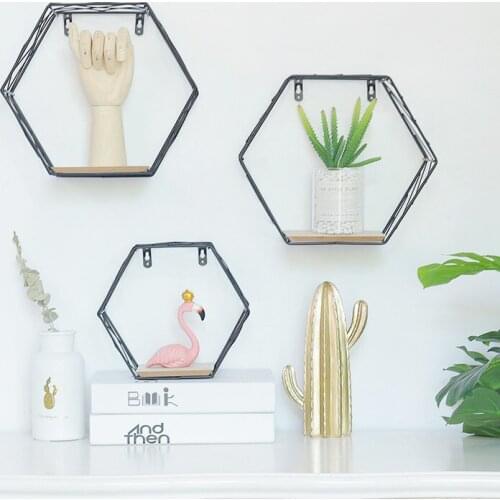 Nordic Wall Decoration Storage Shelf Morden Metal Iron Sundries Storage Rack Decorative Wall Shelves Organizador Flower Holder