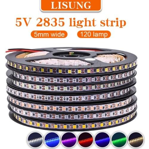 5M DC 5v Led 2835 Strip Tape Cintas White Red Blue Green Yellow Counter Car Interior Decoration Light Bar