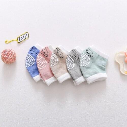 1Pcs Crawl Leg Warmers 0-3 Year Babys Non-Slip Girls Boys Protector Crawling Elbow Kneepad Thick Mesh Breathable Cotton