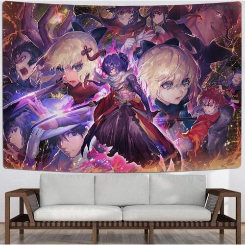 3D Fate/Grand Order Tapestry For Teens Fabric Wall Hanging Decor Role-playing Mobile Games Table Cover Yoga Beach Towel 150x100