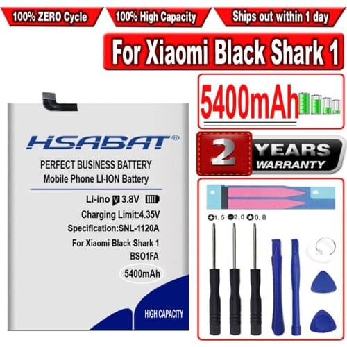 HSABAT 5400mAh BSO1FA Battery for Xiaomi Black Shark 1/ Black Shark Dual SIM/ Black Shark Dual SIM TD-LTE/ SKR-A0
