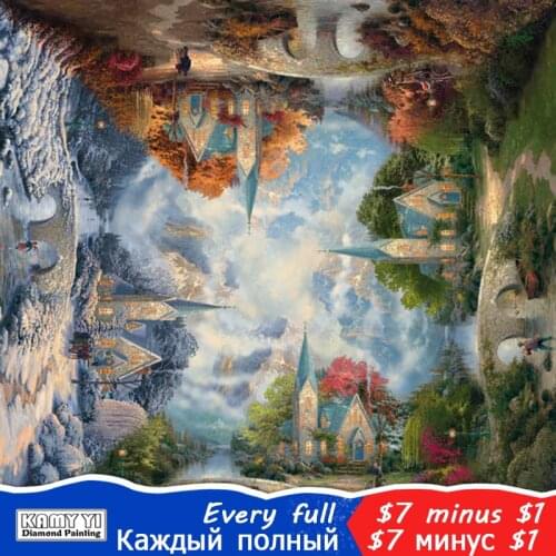 Diamond Embroidery Diamond Painting 4 Spring Summer Autumn Winter Photos Mural 5D DIY Cross Stitch Rhinestone Mosaic Decoration