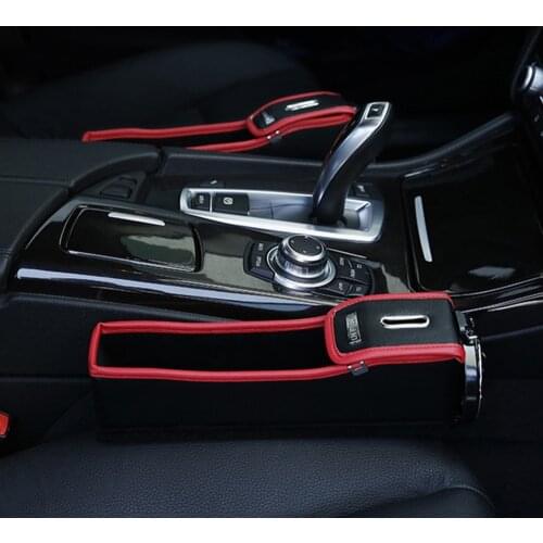 Car Seat Crevice Gaps Storage Box of Car Multi-Function a Leather Cup Holder Wallet Phone Coins Cigarette Pocket Accessories