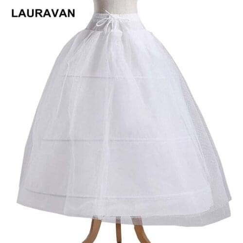 Bride White 3 Hoops 2 Layers tulle Petticoat Crinoline Slip Underskirt For Wedding Dress Bridal Ball Gown In Stock 2020