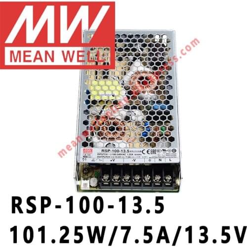 Mean Well RSP-100-13.5 meanwell 13.5VDC/7.5A/101.25W Single Output with PFC Function Power Supply online store