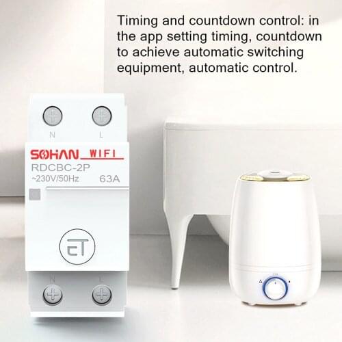Household Intelligent WiFi Circuit Breaker Remote Phone APP Voice Control Timing Switch