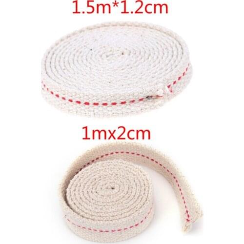 DIY Accessory Material 1/1.5M Strong Flat Cotton Wick Core For Kerosene Burner Stove Lighting Lantern Oil Lamp Making