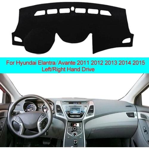 2 Layers Car Auto Dashboard Cover Carpet Cape Dash Mat Dashboard Pad Anti-UV For Hyundai Elantra Avante 2011-2013 2014 2015