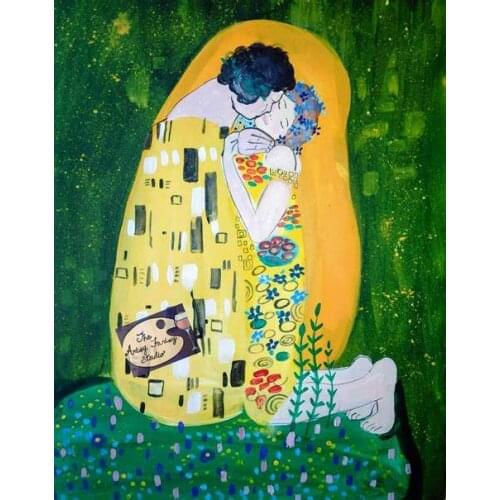 Lot style Choose kiss By Gustav Klimt Art print Silk poster Home Wall Decor