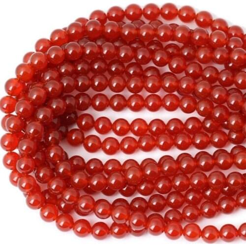Natural Red Agate Loose Beads DIY Bracelet jewelry Accessories