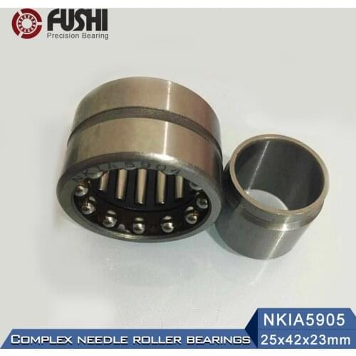 NKIA5905 Complex Bearings 25*42*23mm ( 1 PC) Needle Roller Angular Contact Ball Bearing NATA5905 NATA 5974905