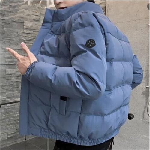 2020 new winter mens warm cotton coat Mens casual down cotton top Winter padded jacket bread service Stand-up collar cold jack