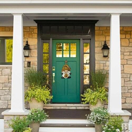 Bee Gnome Wreath Attachment Grapevine Sign Bee Day Porch Front Door Decor Window Hangings Welcome Sign Acrylic Board In Stock