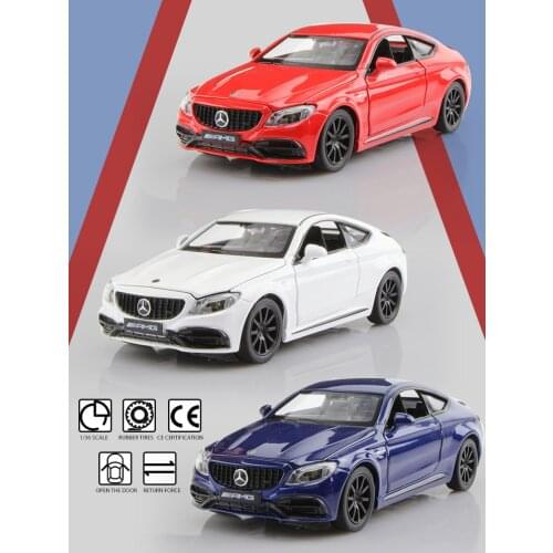 Gifts For Children C63S 1:32 Alloy Car Sounds And Light RMZ city Simulation Exquisite Diecasts Toy Vehicles Collection Model