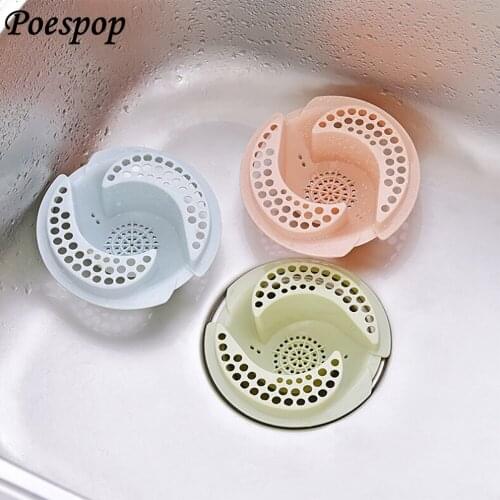 POSEPOP Kitchen Bathroom Sink Filter Net Anti Clogging Silicone Drain Sink Sewer Debris Filter Net floor drain 11x3.9cm