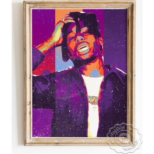 Rapper Playboi Carti Poster, Rap Singer Jordan Terrell Carter Art Prints, Hip Hop Music Lover Bedroom Wall Picture Home Decor
