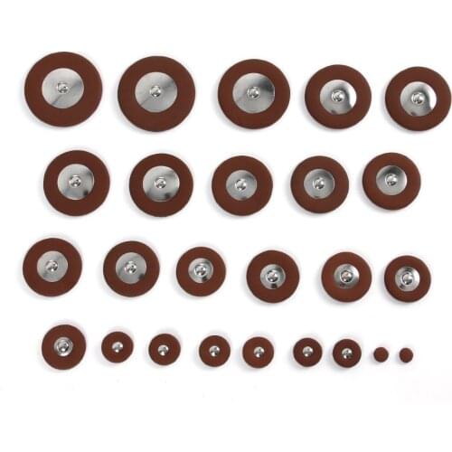 Deluxe Tenor Saxophone Pads 25 Pcs Leather Pads Set Kit Parts Replacement Orange Black Red Woodwind