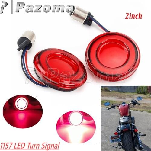 Motorcycle Bullet Signal Lamp LED 1157 Inserts Light For Harley Dyna Touring Softail Sportster XL 1200 883 Street Bob Fat Boy